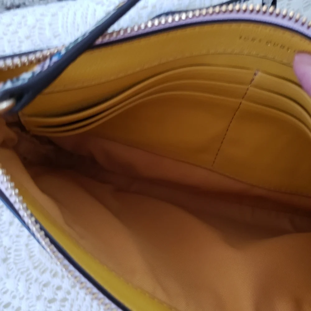 Tory Burch colorblock Paisley leather crossbody